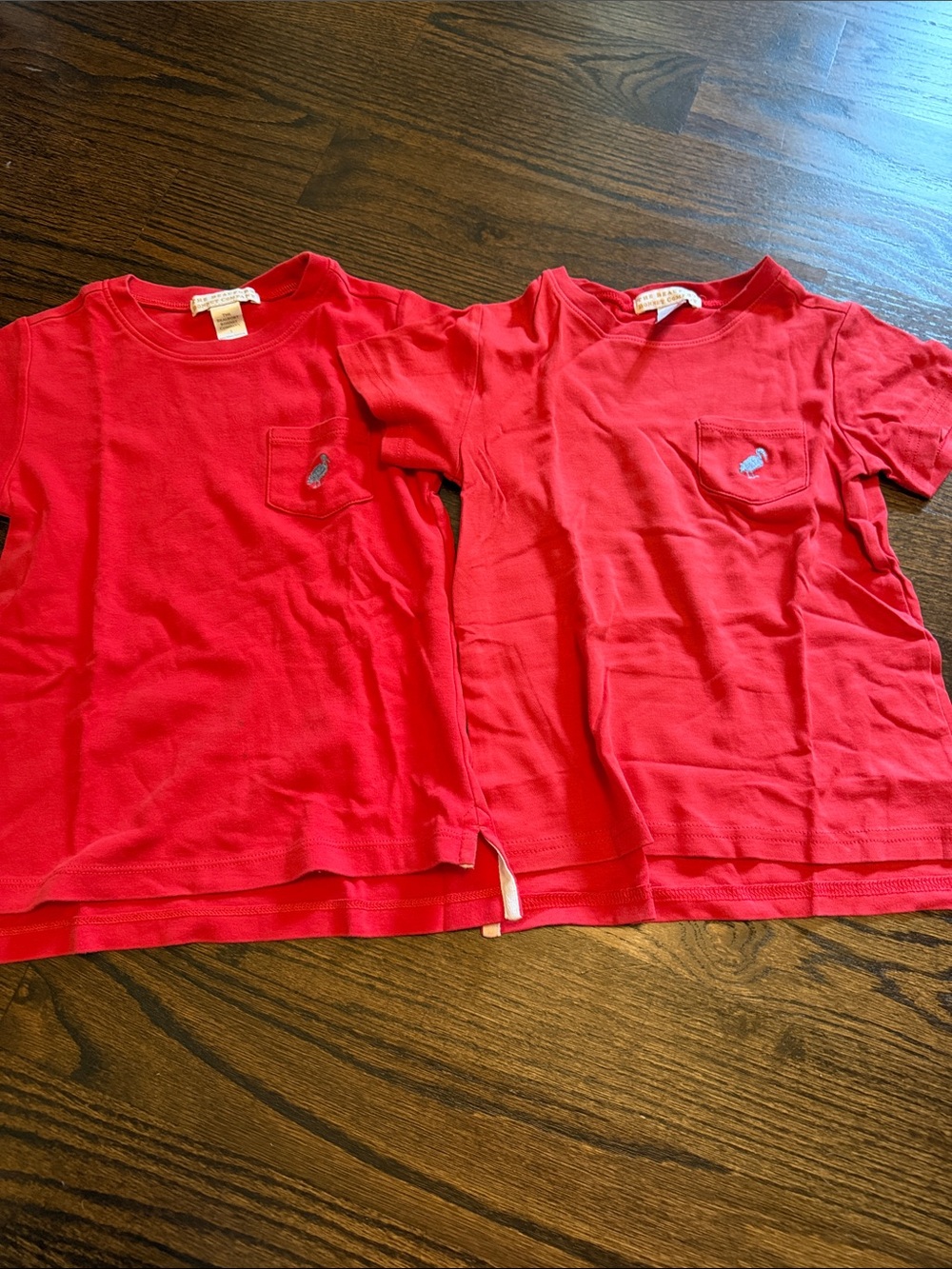 The Beaufort Bonnet Company Red Short Sleeve Pocket Tee - Pair htf red crew